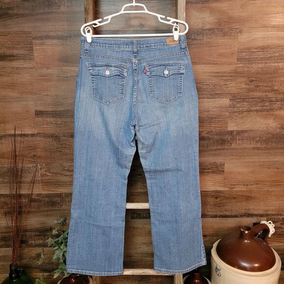 Levi's Jeans 14 S Perfectly Slimming 512 Bootcut Button Flap Medium Light Y2K - Picture 1 of 11